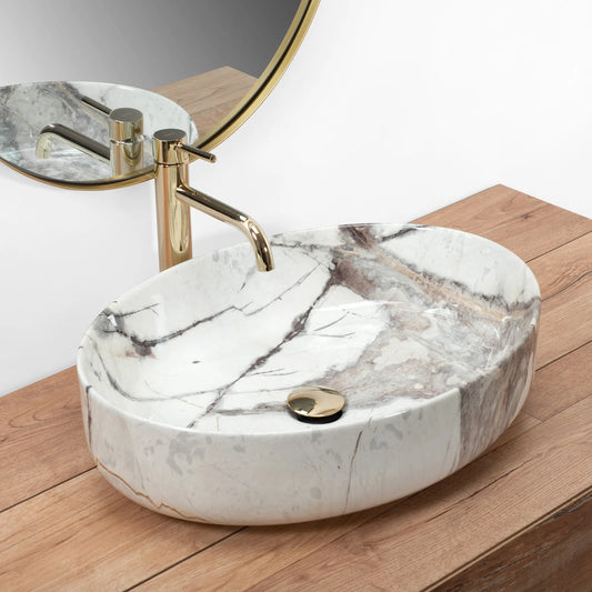 Aufsatzwaschbecken Queen Naturstein 55x41,5cm