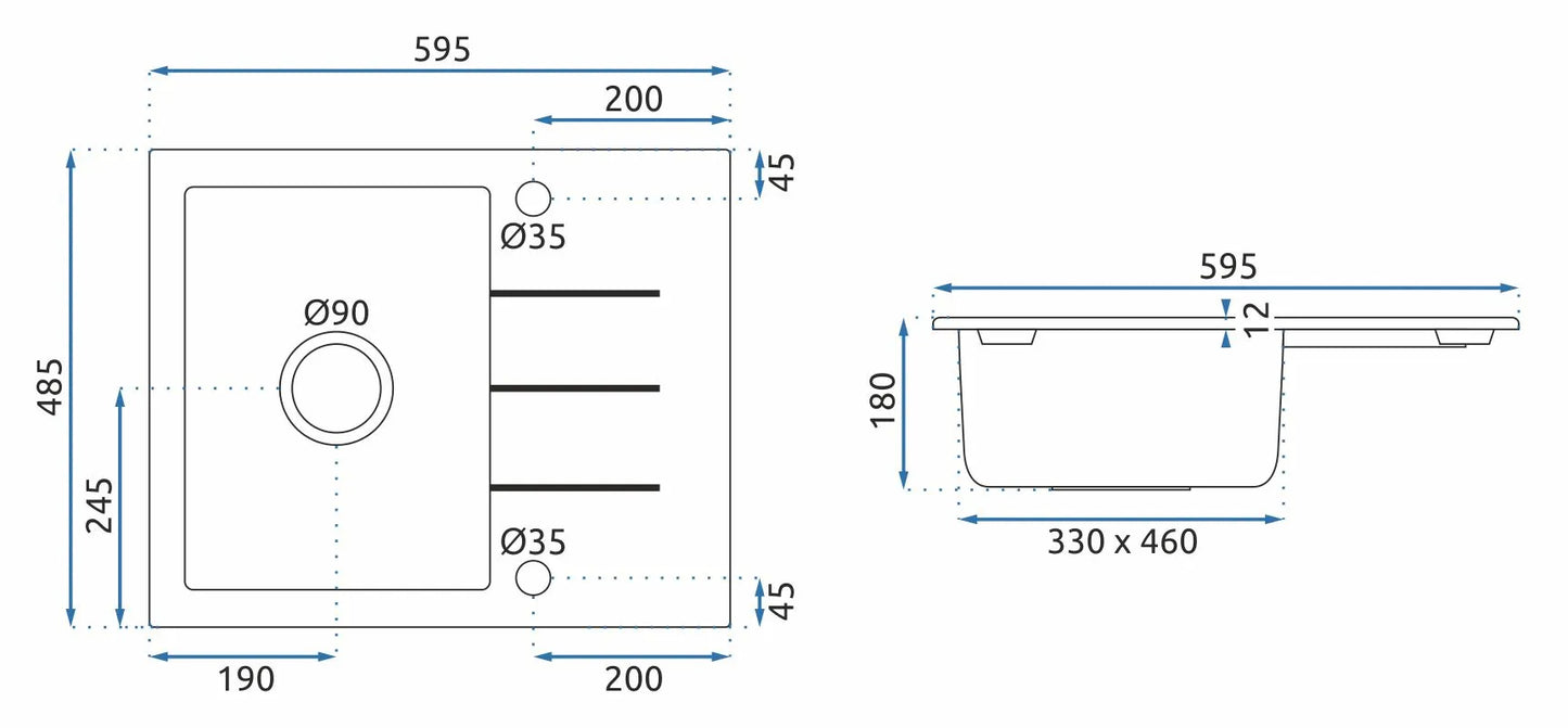 Spülbecken North Grey