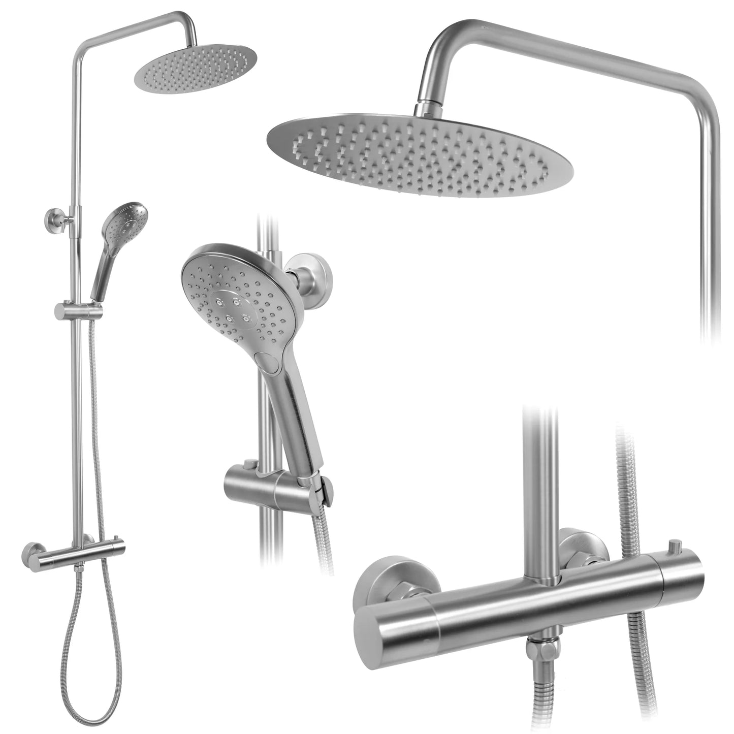 Dusche Vincent Chrom Matt (mit Thermostat)