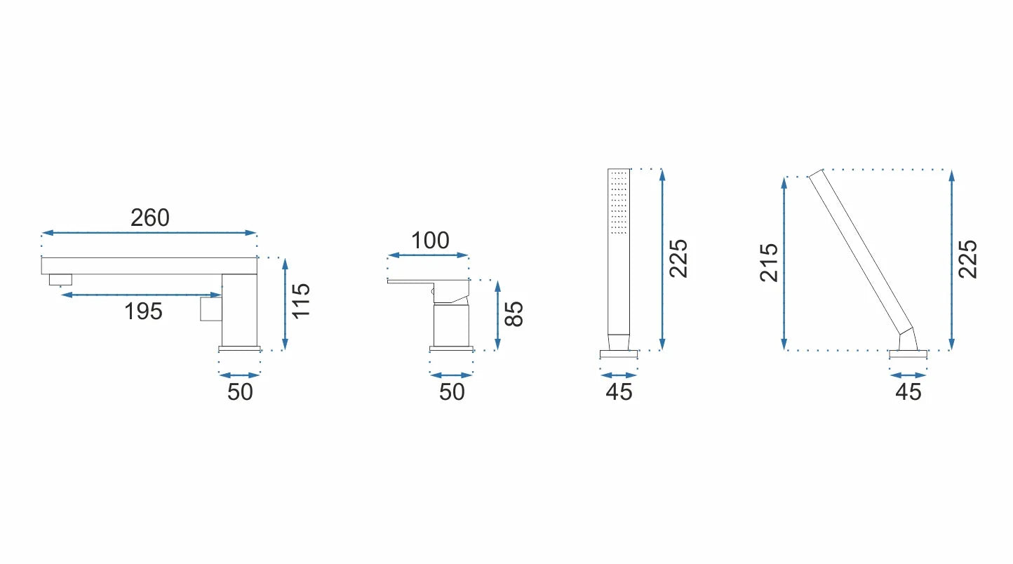 Badewannenarmatur Glen Gold