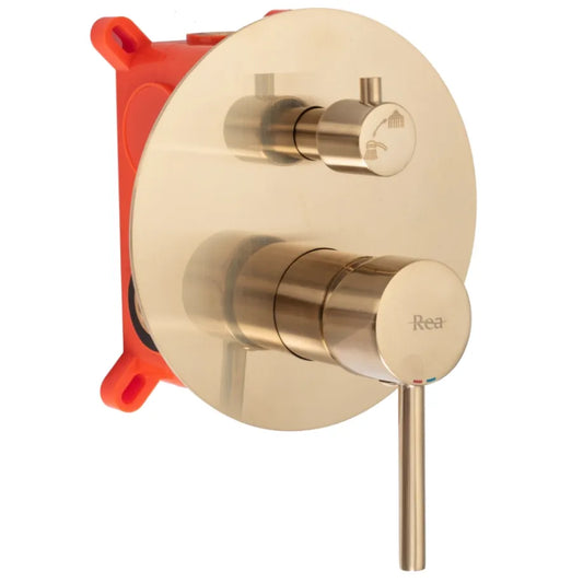 Badewannenarmatur Unterputz Lungo Gold Matt