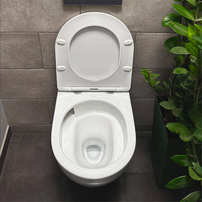 WC Schüssel Randlos Carlo Mini Tornado – Weiß 49 × 36,5 cm
