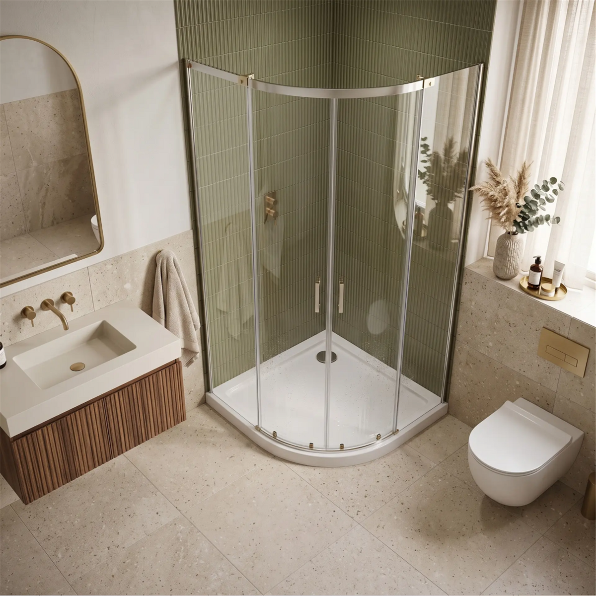 Duschwanne Look – Weiß 80 × 80 cm