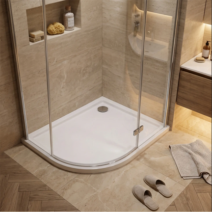 Duschwanne Look – Weiß 100× 80 cm