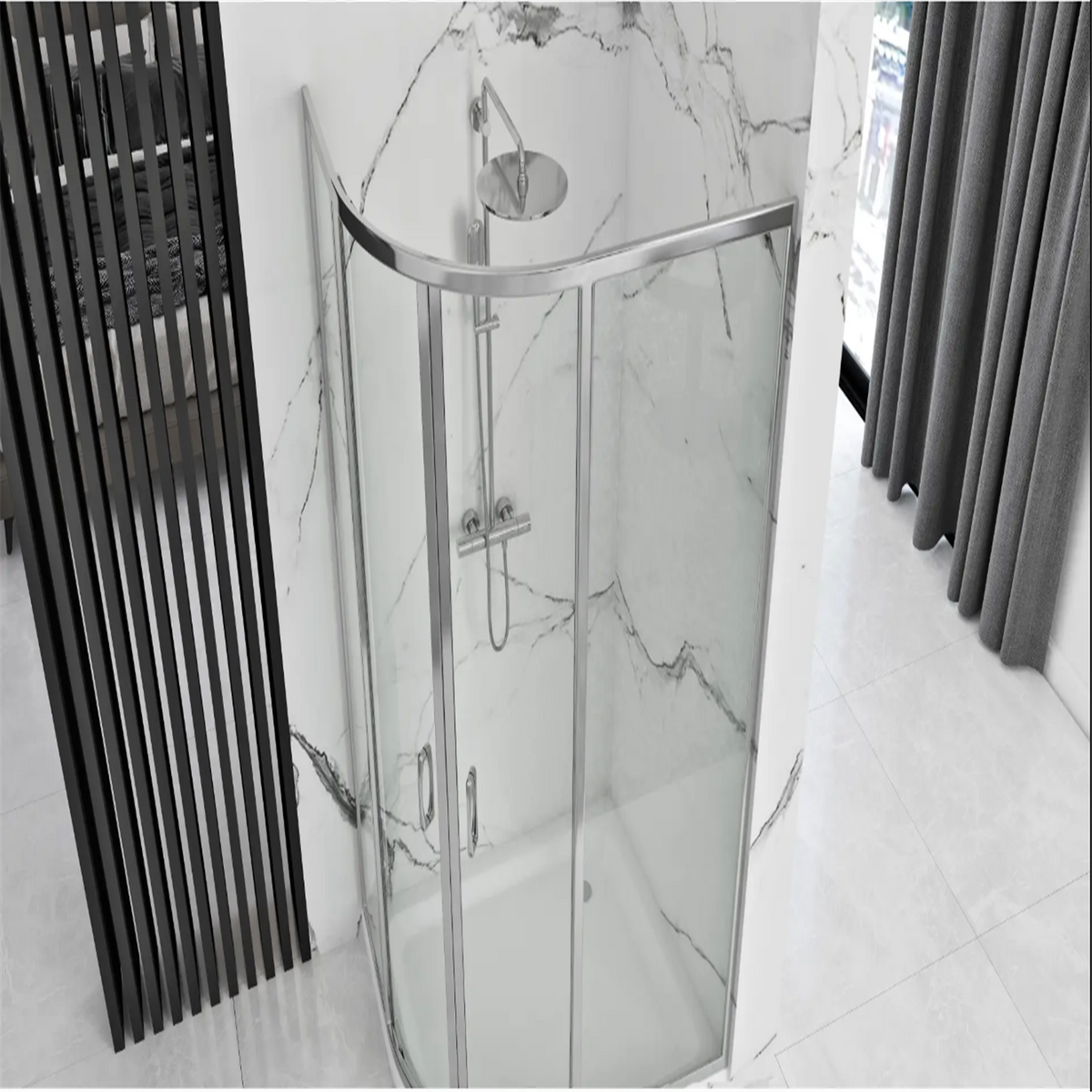 Duschwanne Look – Weiß 100× 80 cm