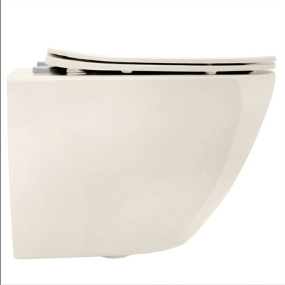 Wandhängendes WC Carlo Mini – Ecru Glänzend 49,5 × 37 cm
