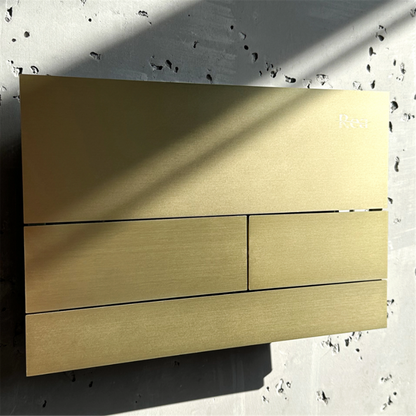 Unterputz WC Gestell Slim 024N Gold HD Drückerplatte