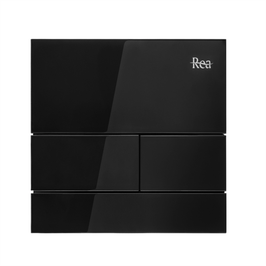 Unterputz WC Gestell Slim 024N Schwarz Glas HD Drückerplatte