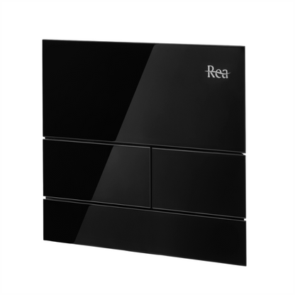 Unterputz WC Gestell Slim 024N Schwarz Glas HD Drückerplatte