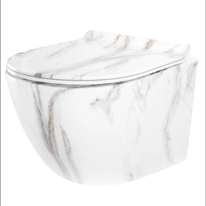 WC-Schüssel Randlos Carter Tornado Aiax – Steinoptik 49 × 37 cm