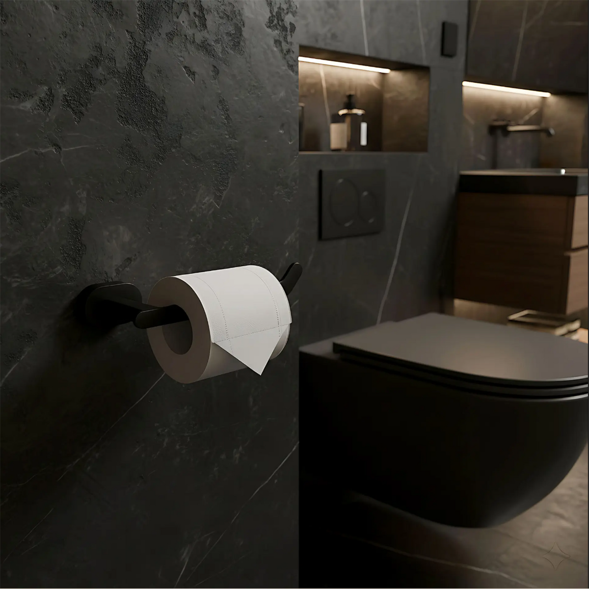 Toilettenpapierhalter Til 109 – Schwarz Matt