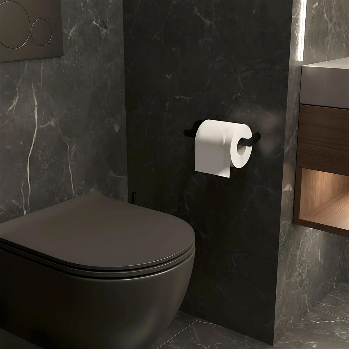 Toilettenpapierhalter Til 109 – Schwarz Matt