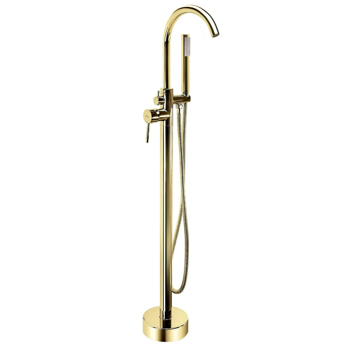 Freistehende Wannenarmatur Lungo – Gold