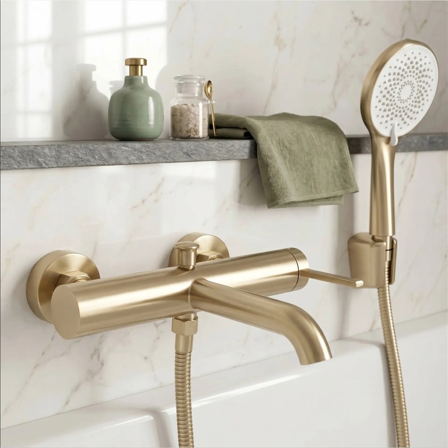 Badewannenarmatur Rivo Gold Matt