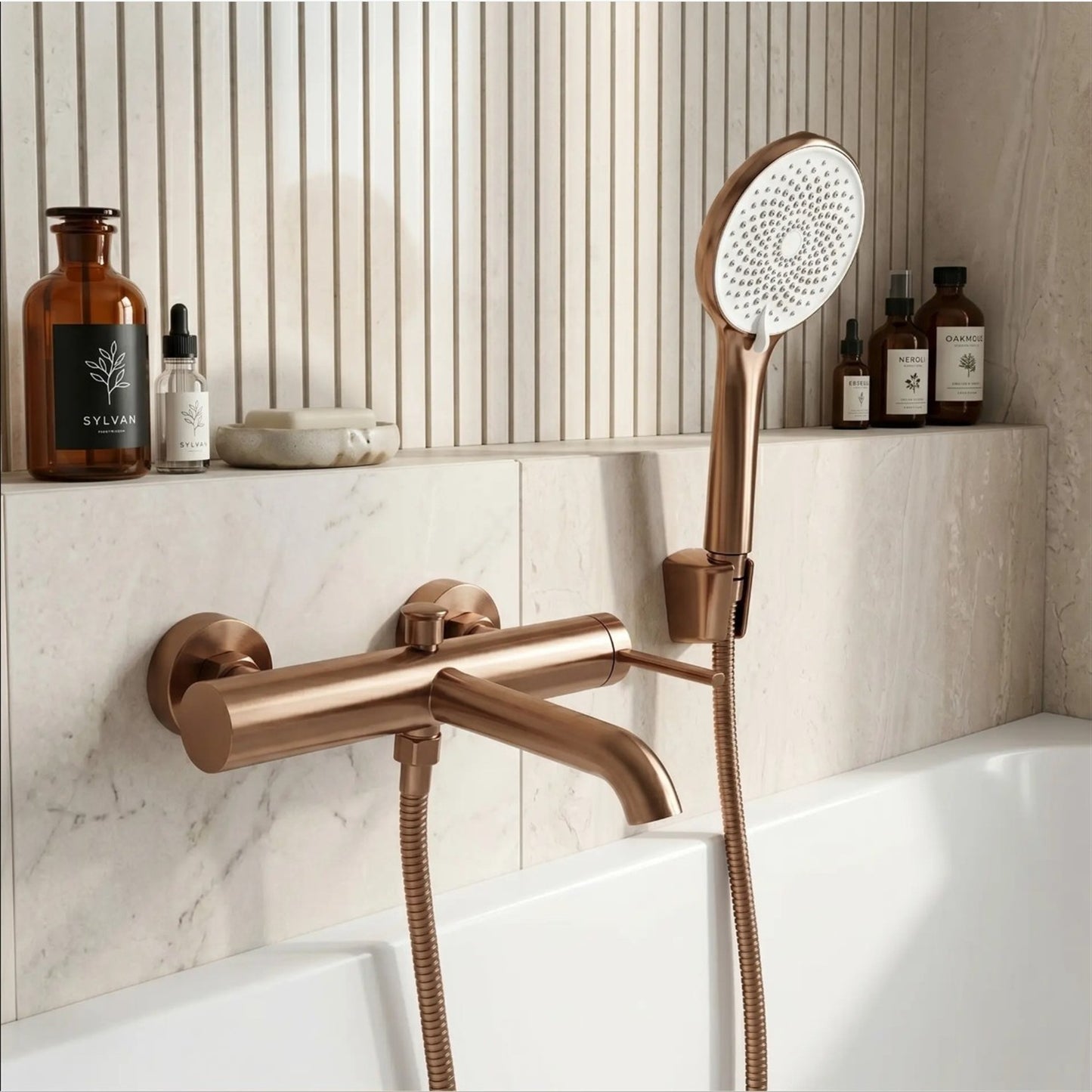 Badewannenarmatur Rivo Kupfer Matt