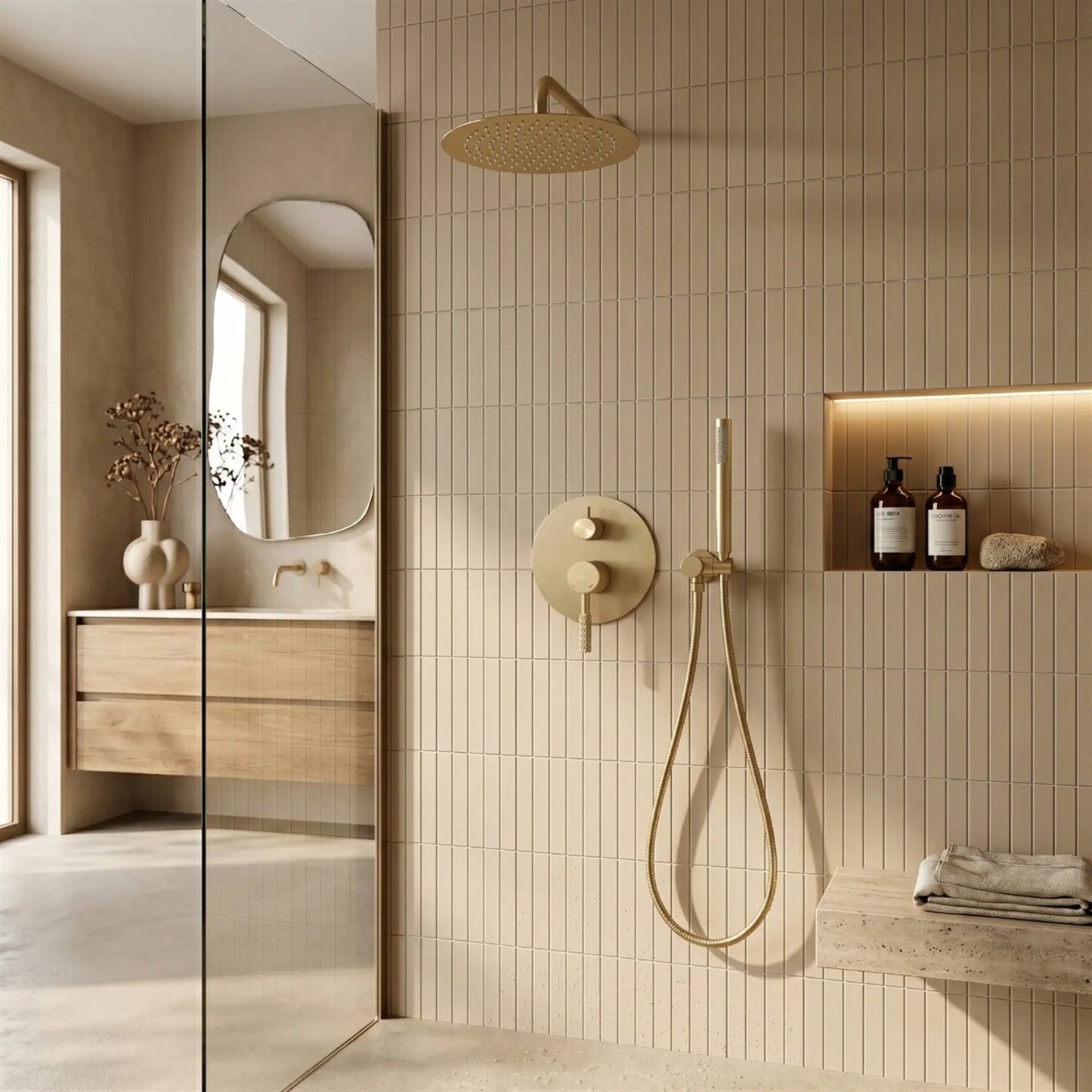 Unterputz-Duschset Venti – Gold Matt