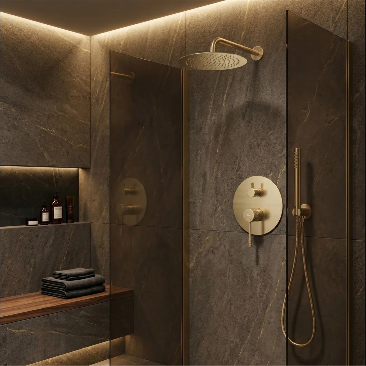 Unterputz-Duschset Venti – Gold Matt