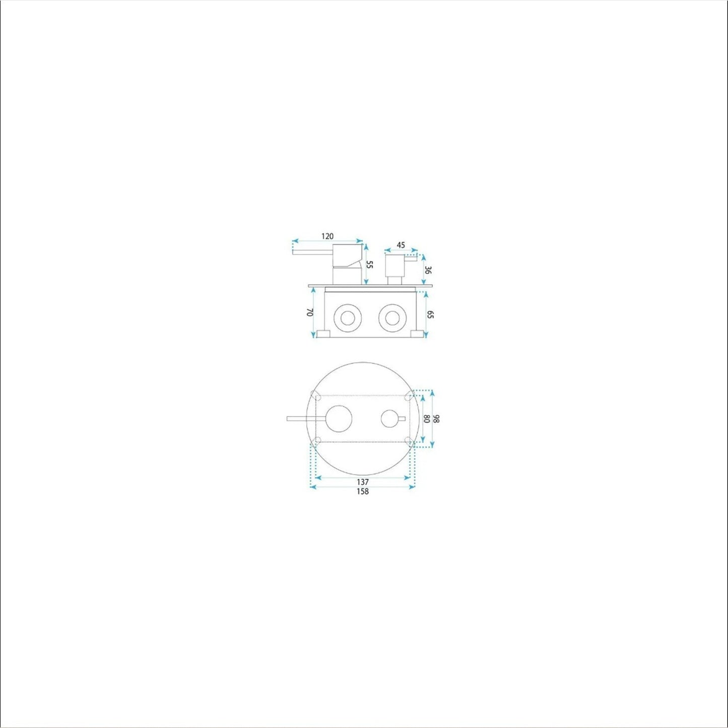 Unterputz-Duschset Venti – Kupfer Matt