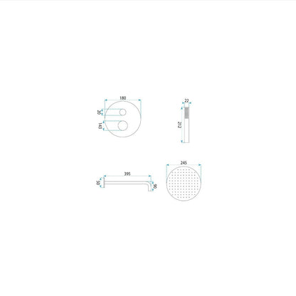 Unterputz-Duschset Venti – Kupfer Matt