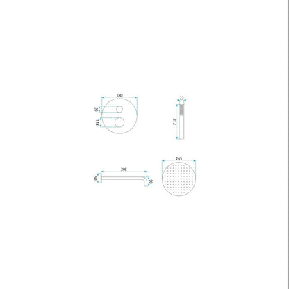 Unterputz-Duschset Venti – Kupfer Matt