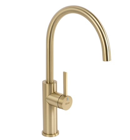 Küchenarmatur Rivo Gold Matt mit Schwenkbarem Auslauf