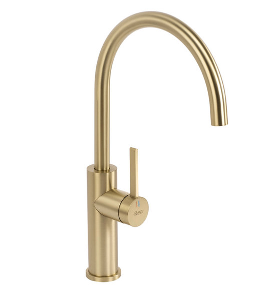 Küchenarmatur Rivo Gold Matt mit Schwenkbarem Auslauf