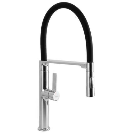 Küchenarmatur Lago Chrom mit flexiblem Schwenkauslauf