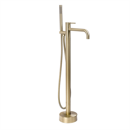 Badewannenarmatur Clif Gold Matt freistehend mit Handbrause