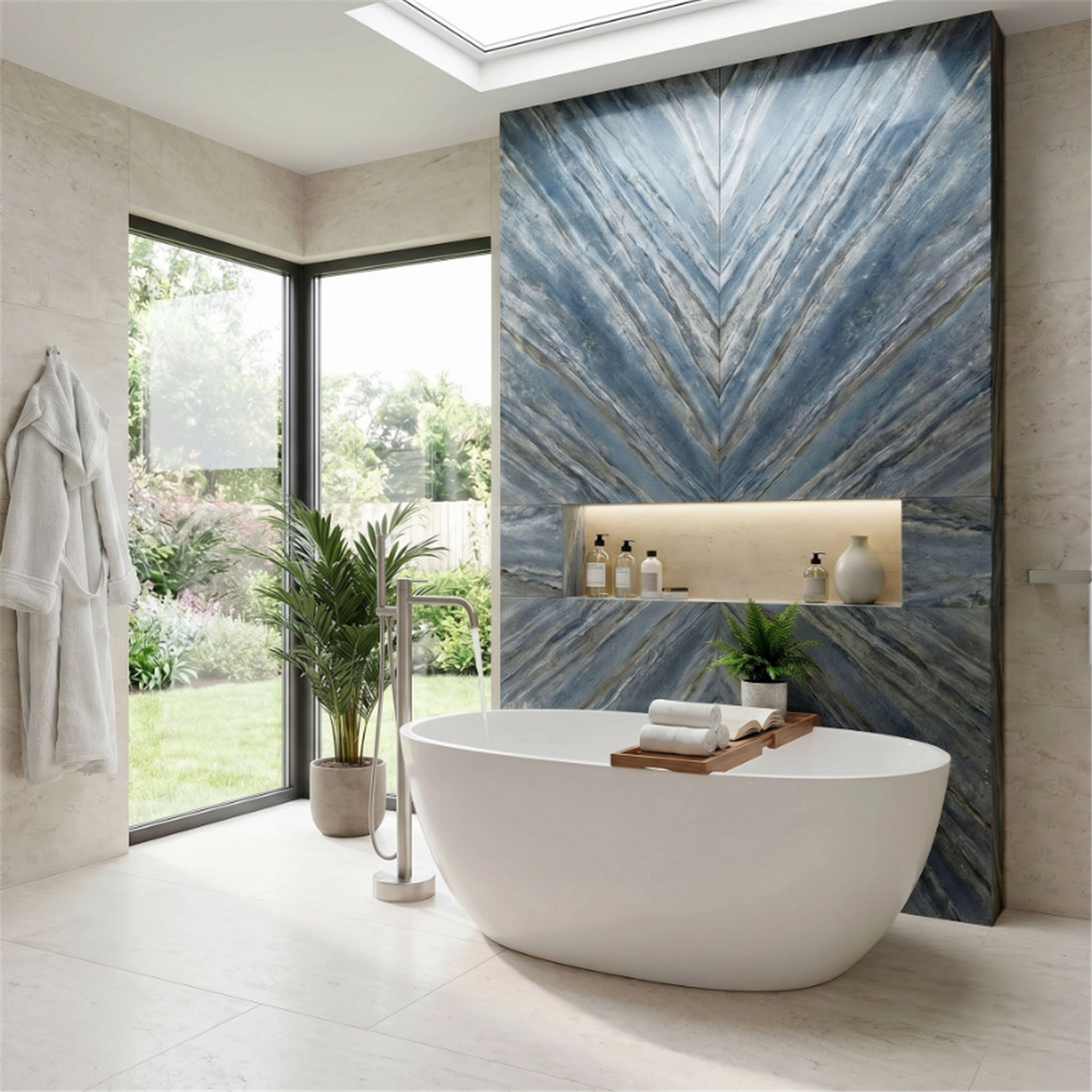 Badewannenarmatur Clif Chrom freistehend mit Handbrause