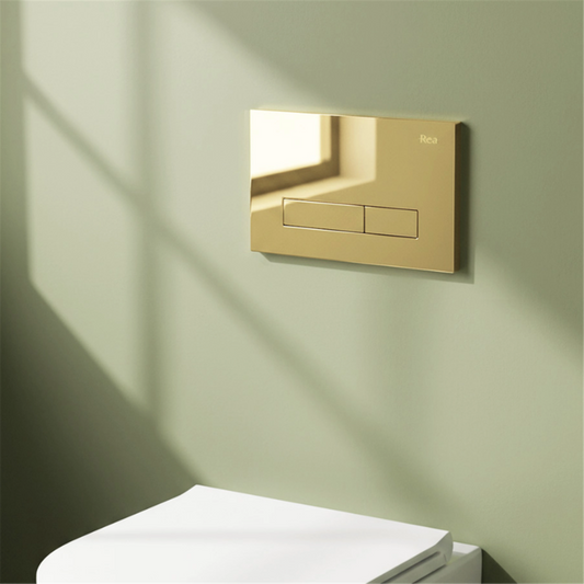 Vorwandelement für WC K011A-Q mit HD Betätigungsplatte Gold