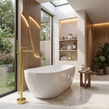 Freistehende Badewannenarmatur Venti – Gold