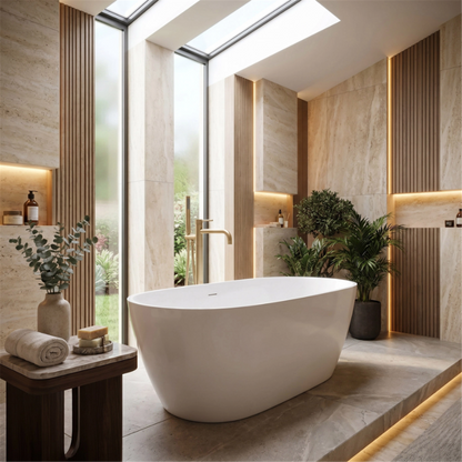 Freistehende Badewannenarmatur Venti – Gold Matt
