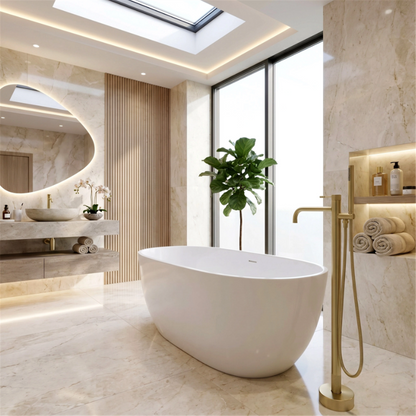 Freistehende Badewannenarmatur Venti – Gold Matt