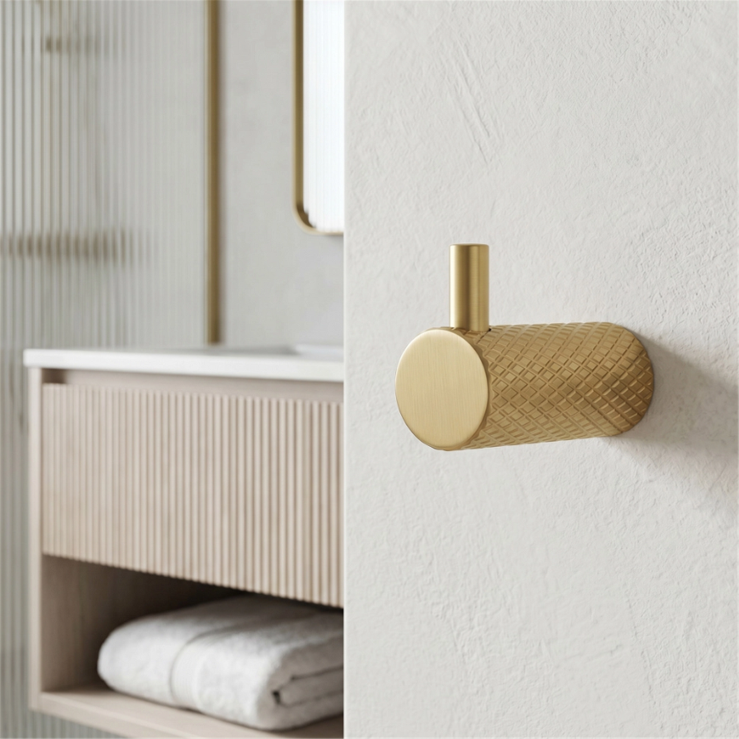 Badezimmerhaken A62305BG Gold Matt | Eleganter Wandhaken fürs Bad