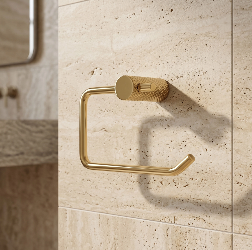 Toilettenpapierhalter Gold Wandmontage Metall