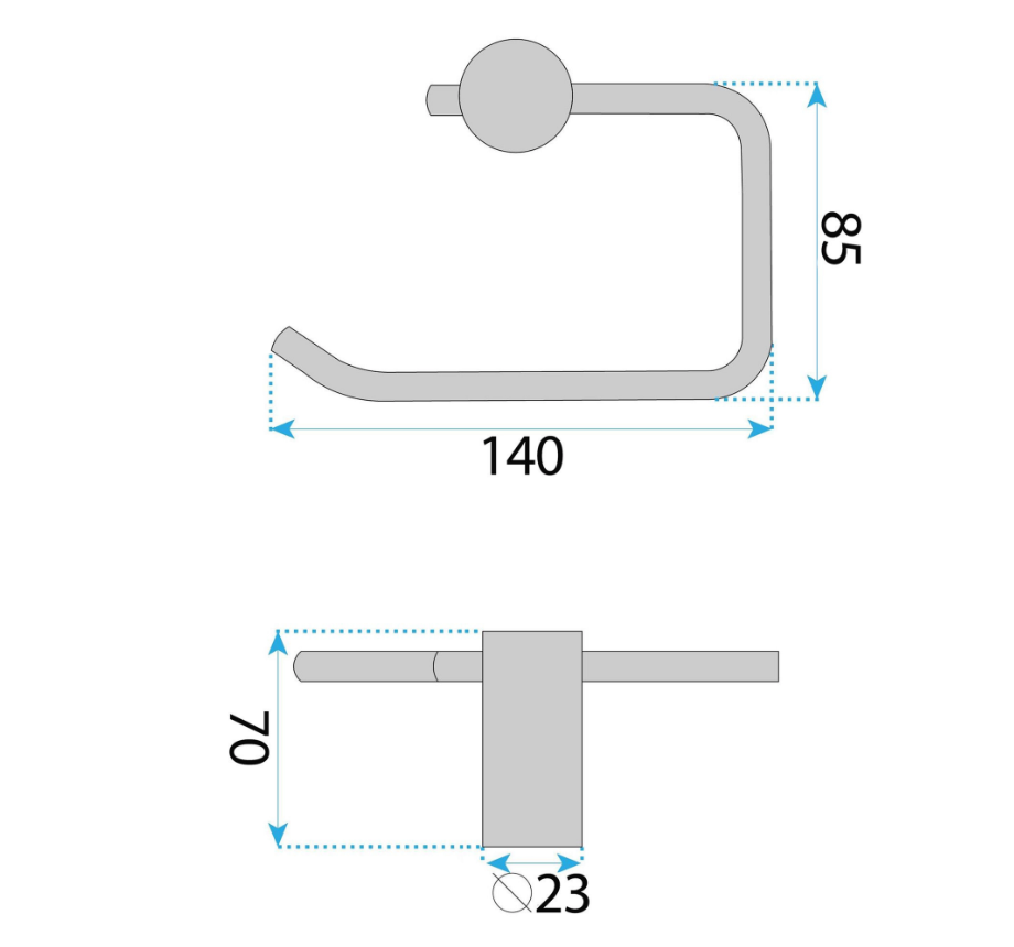 Toilettenpapierhalter Chrom Wandmontage Metall