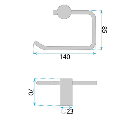 Toilettenpapierhalter Chrom Wandmontage Metall