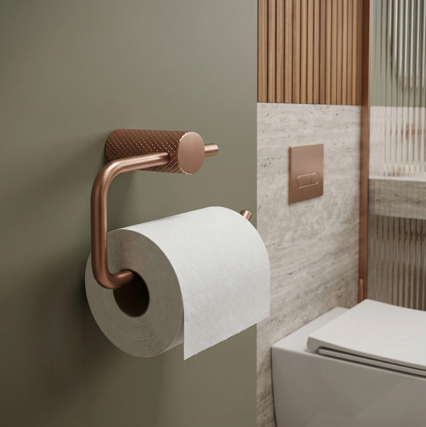 Toilettenpapierhalter Kupfer Matt Wandmontage Metall