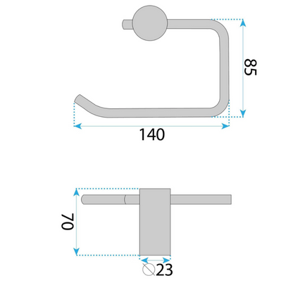 Toilettenpapierhalter Kupfer Matt Wandmontage Metall