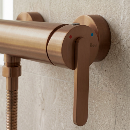 Badewannenarmatur Ontario Side Kupfer Matt mit Handbrause