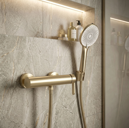 Badewannenarmatur Ontario Side Gold Matt mit Handbrause