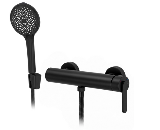 Badewannenarmatur Ontario Side Schwarz  mit Handbrause