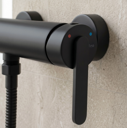 Badewannenarmatur Ontario Side Schwarz  mit Handbrause