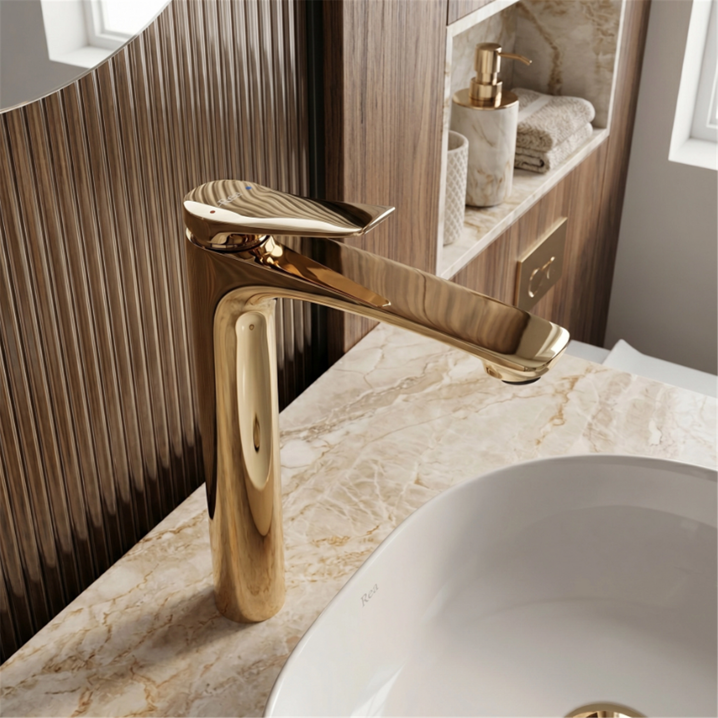 Waschbeckenarmatur Vision High - Gold