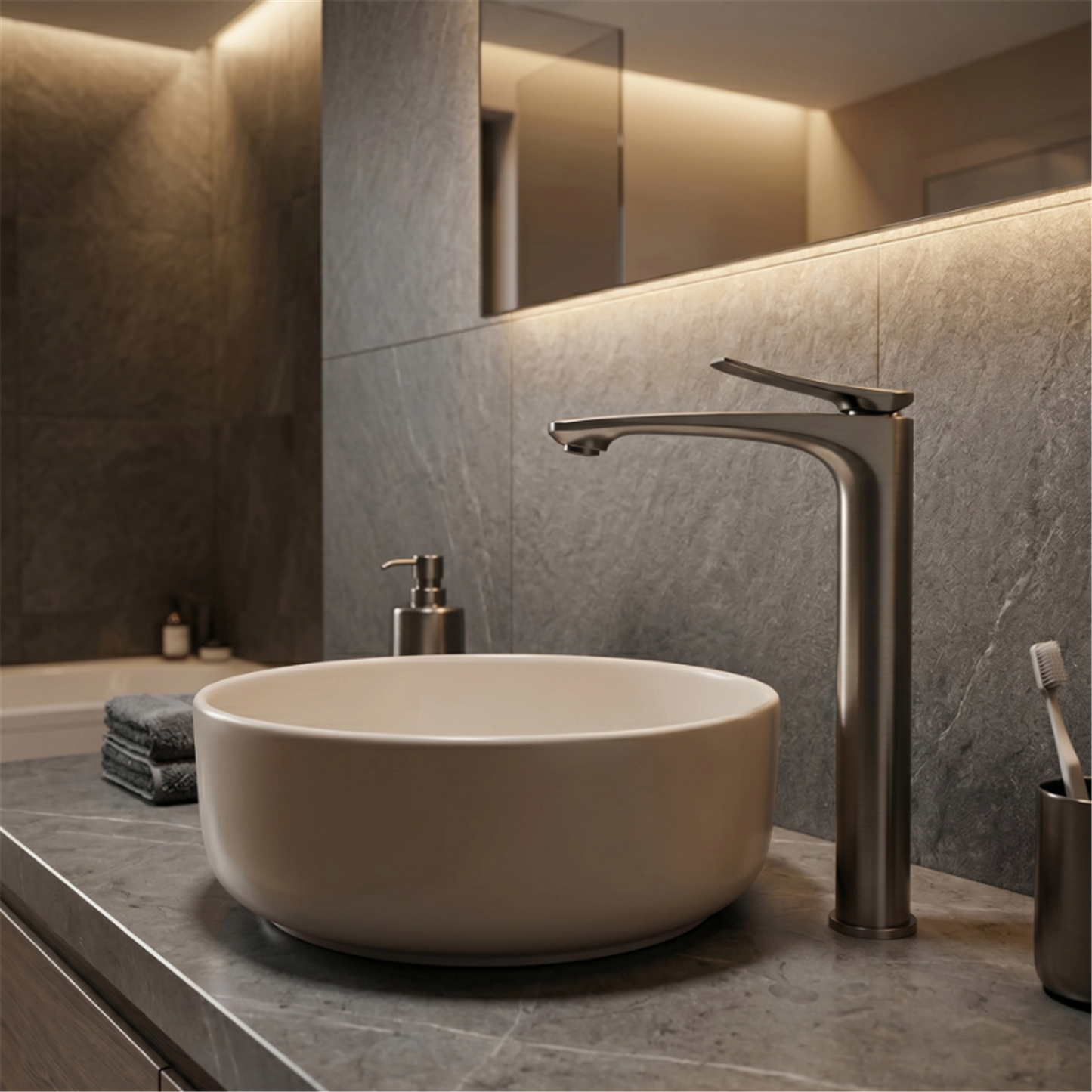 Waschbeckenarmatur Vision High - Titan