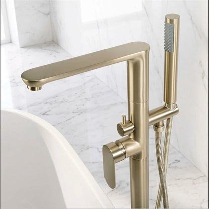 Freistehende Wannenarmatur Logan – Gold Matt