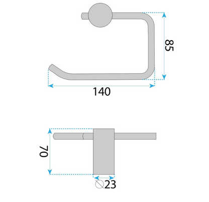 Toilettenpapierhalter Kupfer Wandmontage Metall