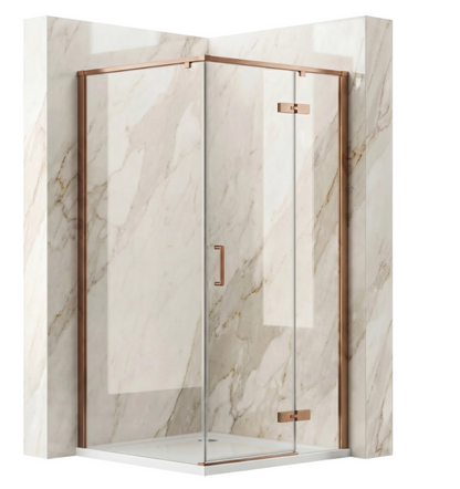 Duschkabine Bruno 90x90 cm Kupfer Matt – Pendeltür