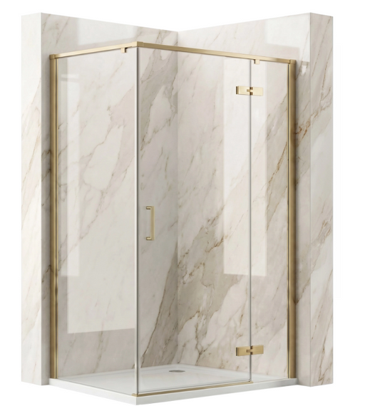 Duschkabine Bruno 120x90 cm Gold Matt – Pendeltür