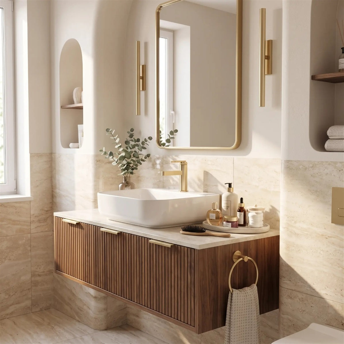 Waschtischarmatur Grace – Gold Matt Low